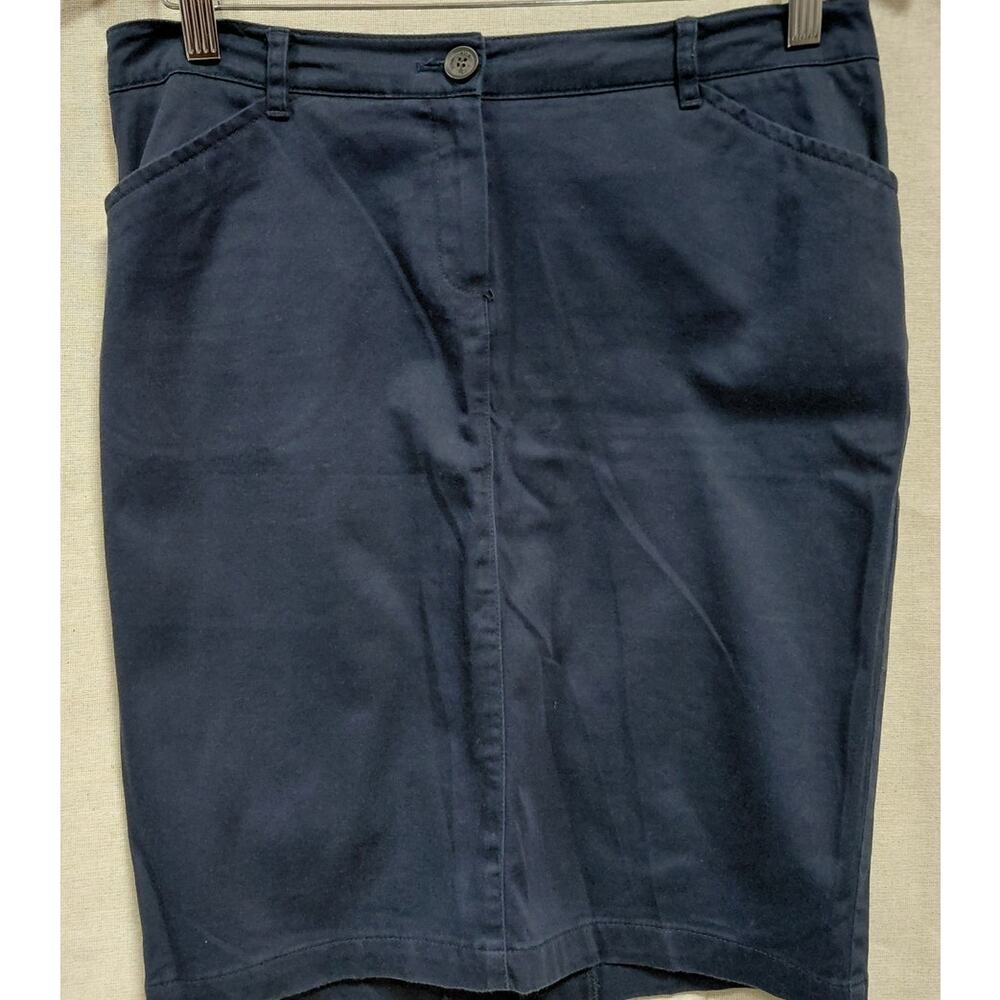 MANGO BASICS Navy Skirt Solid Women Size 6